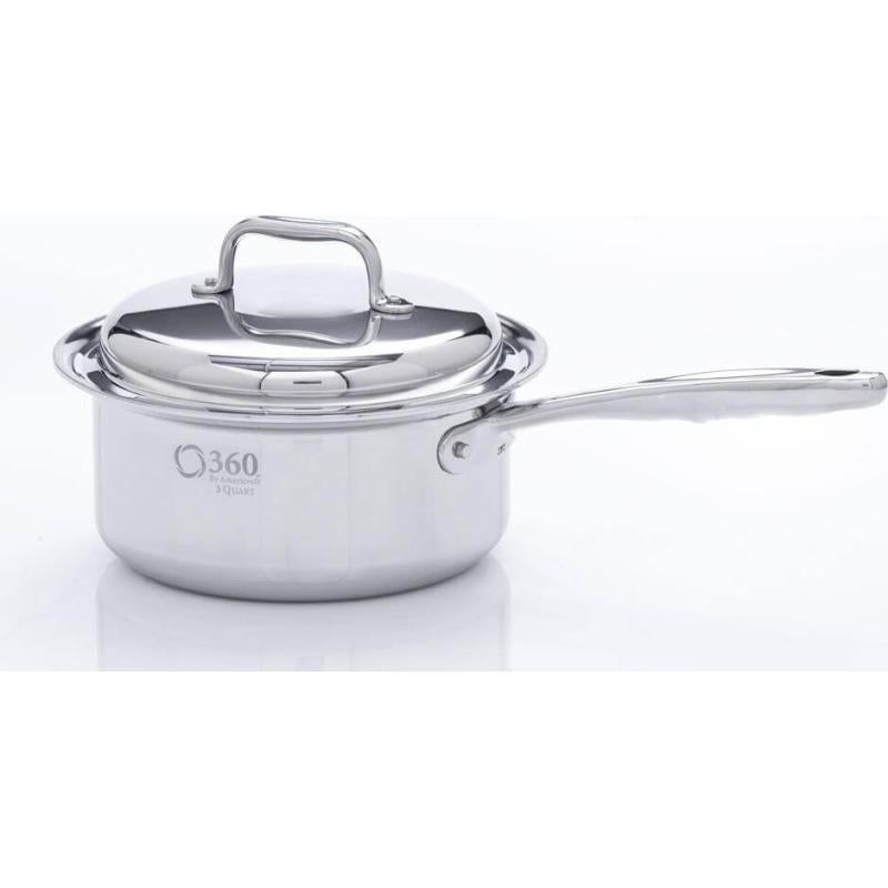 Stainless Steel 3 Quart Saucepan with Cover