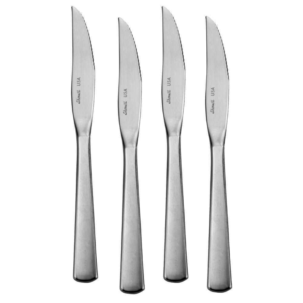 American Industrial Steak Knives on white background