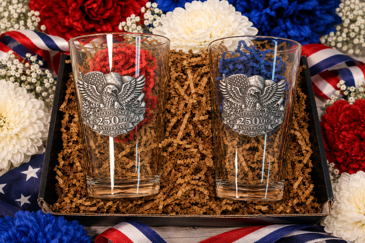 Eagle Pub Tall Glass America 250 Celebration