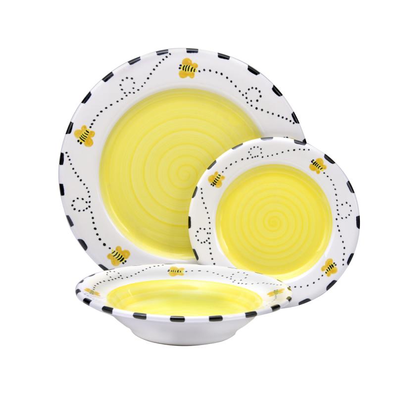 3pc Place Setting Honey Bee