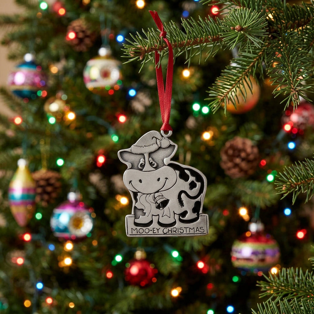 Moo-Ey Christmas Ornament