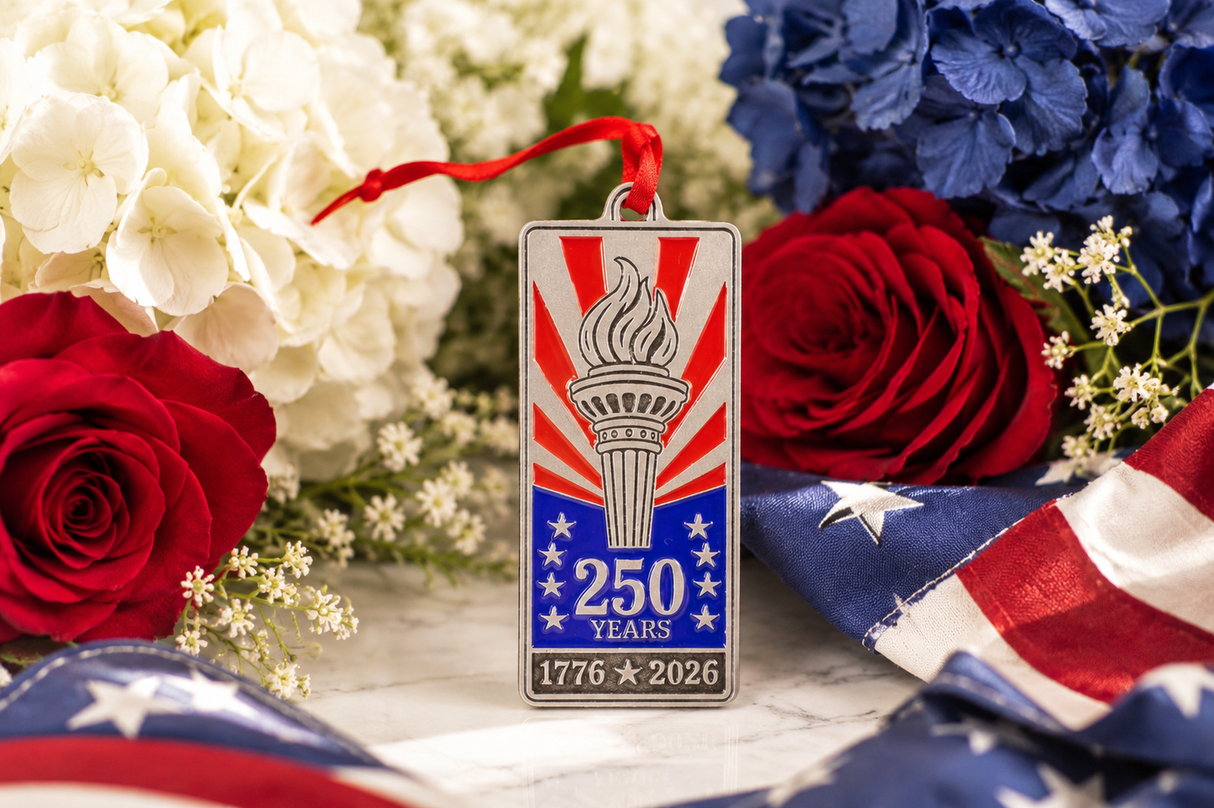 America 250 Liberty Torch Pewter Patriotic Ornament