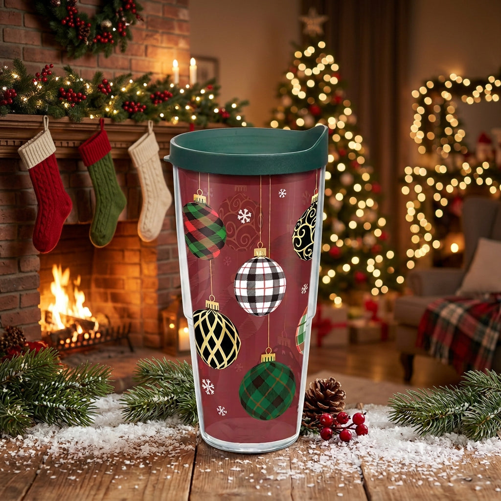 Holiday Ornaments 24oz Tumbler