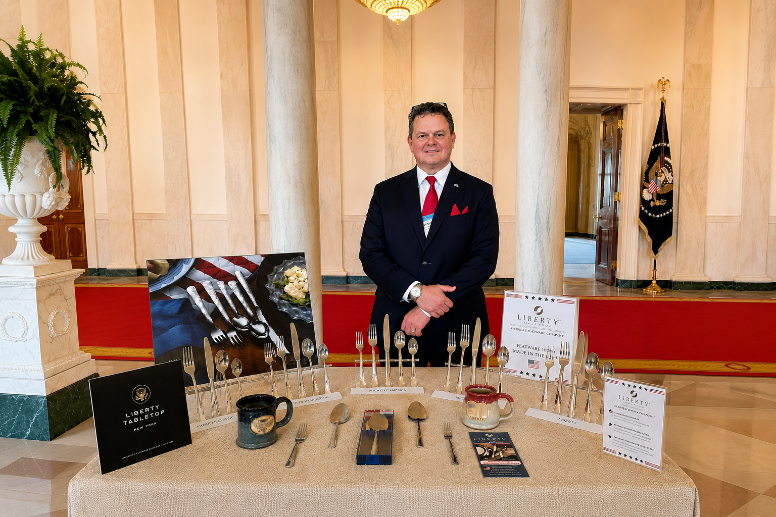 As America Approaches Its 250th Anniversary, Liberty Tabletop Proudly Represents Made in the USA Small Businesses at the White House