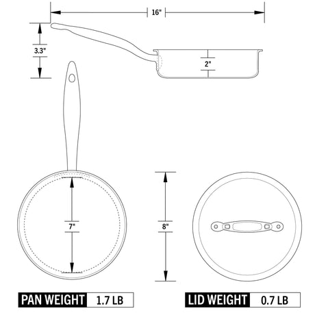 Titanium Series 1.5 Quart Mini Sauté with Lid Cookware