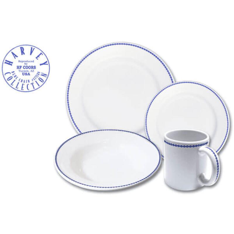 4pc Place Setting Blue Chain