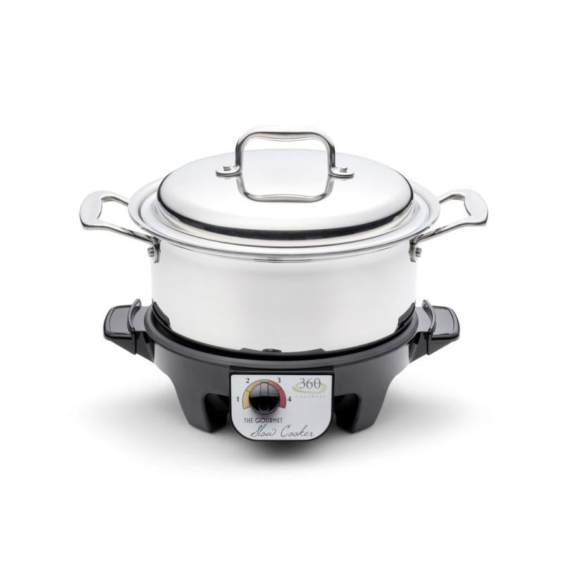 Stainless Steel 4 Quart Stockpot Slow Cooker Set