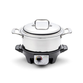 Stainless Steel 4 Quart Stockpot Slow Cooker Set