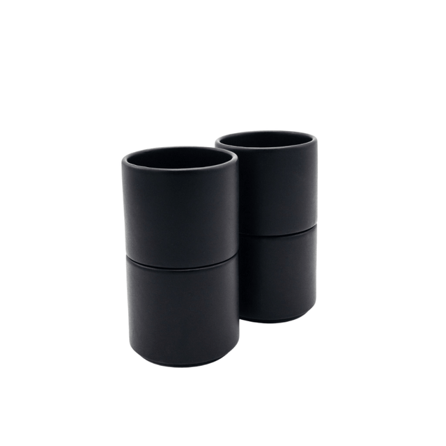 Espresso Cups (4) American Modern Matte Black
