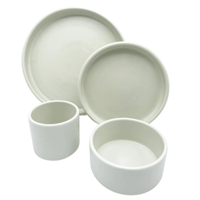 4 Piece Place Setting American Modern Matte White