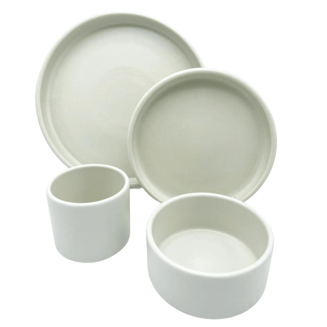 4 Piece Place Setting American Modern Matte White
