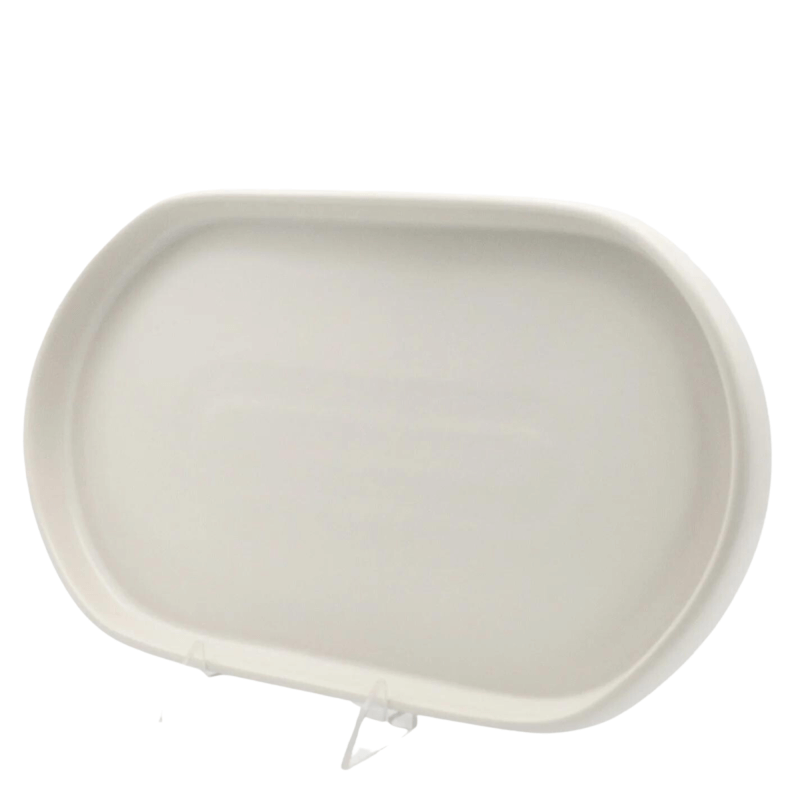 American Modern Racetrack Plate Matte White