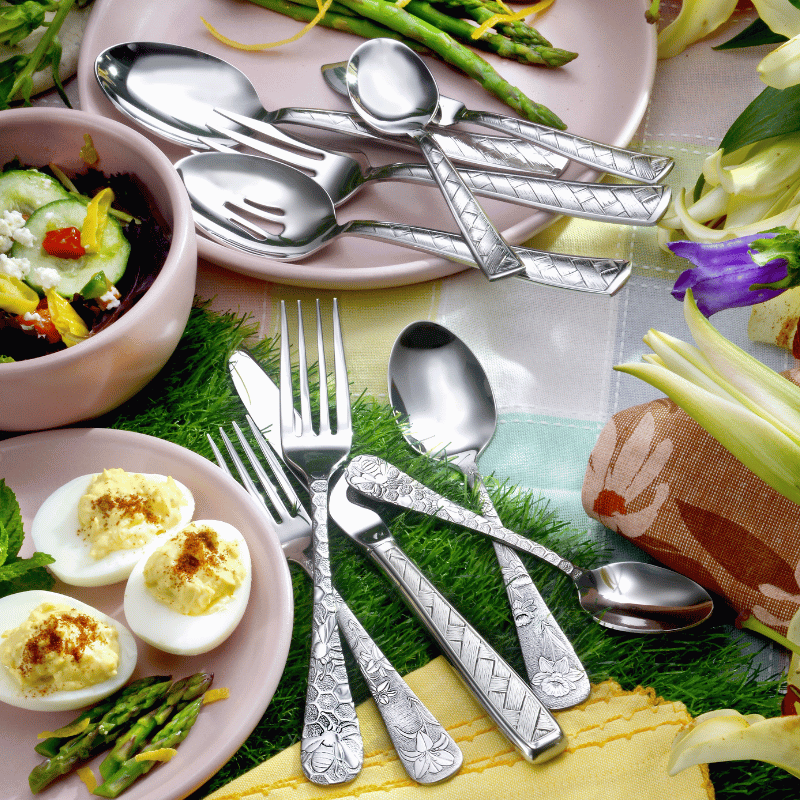 Bees & Blossoms - 65 Piece Set (Includes 5 Piece Service Set)