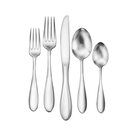 Betsy Ross - 65 Piece Set (Includes 5 Piece Service Set) - With Solid Handle Knife