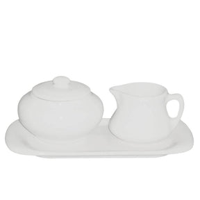Sugar Creamer Set on Tray in American White