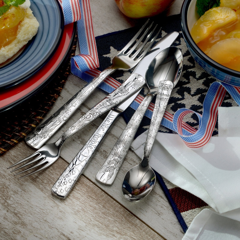 Celebrate American Liberty - 20 Piece Set (with Solid Handle Knife)