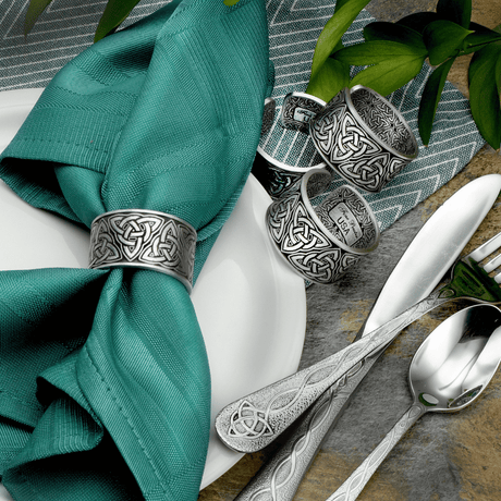 Celtic Pewter Napkin Ring Set of 4