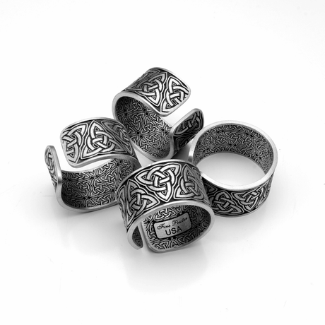 Celtic Pewter Napkin Ring Set of 4