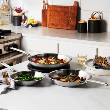 Eater x Heritage Steel 3 Piece Fry Pan Set Cookware