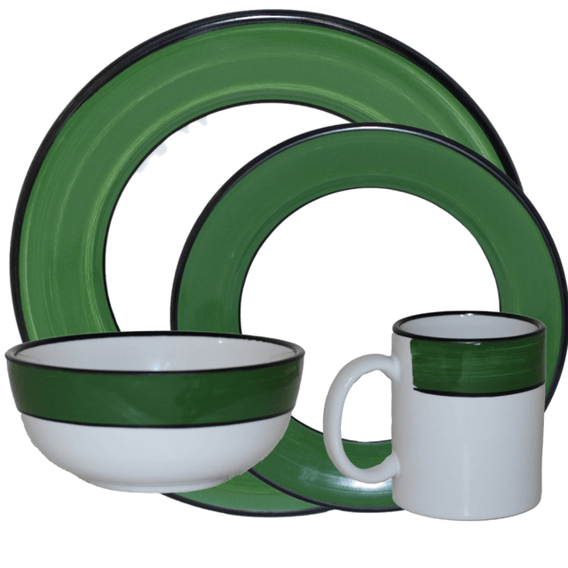 4pc Place Setting Green Spree