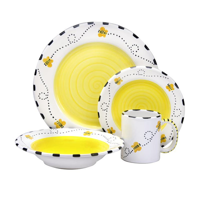 4pc Place Setting Honey Bee