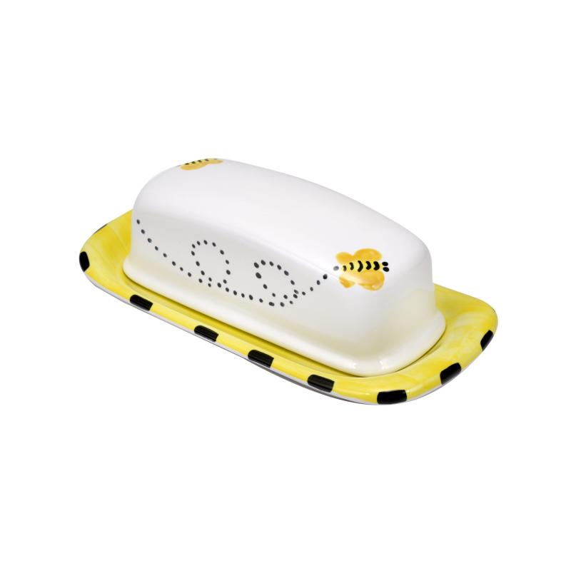 Butter Dish in Honey Bee