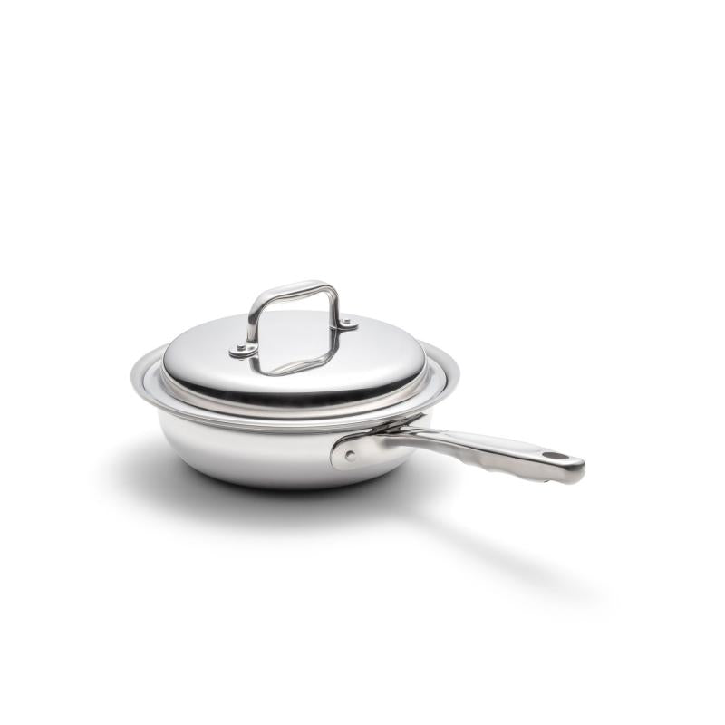 Stainless Steel 8" Covered Fry Pan