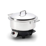 Stainless Steel 6 Quart Gourmet Stockpot with Cover with Slow Cooker