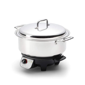 Stainless Steel 6 Quart Gourmet Stockpot with Cover with Slow Cooker