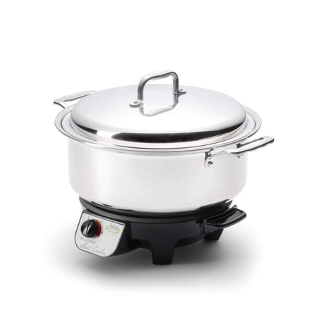 Stainless Steel 6 Quart Gourmet Stockpot with Cover with Slow Cooker