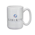 Liberty Tabletop Logo White Mug with Flag