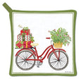 Red Bike with Presents Potholder