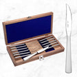 Satin America Solid Steak Knives with chest set of 12