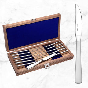 Satin America Solid Steak Knives with chest set of 12