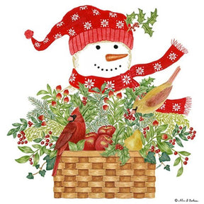 Snowman Flour Sack Towel