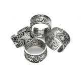 Star napkin rings on white background