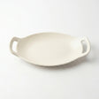 Oval Handled Entree Platter in American Matte White