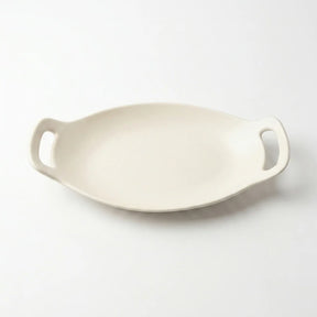 Oval Handled Entree Platter in American Matte White