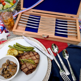 NEW! American Liberty Solid Handle Steak Knife "We the People" Set of 12 with Presentation Chest