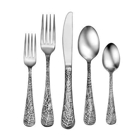 Webbed Spider Web Flatware on white background