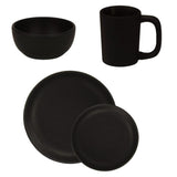4 piece place setting American Black Matte