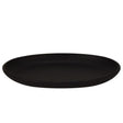 Ceramic Oval Serving Platter in American Black Matte 12.5" x 9"