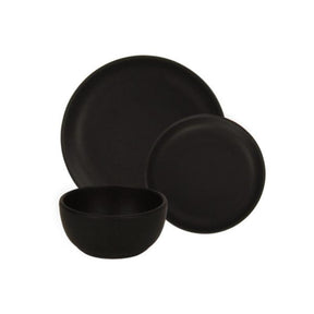 3 piece place setting American Black Matte