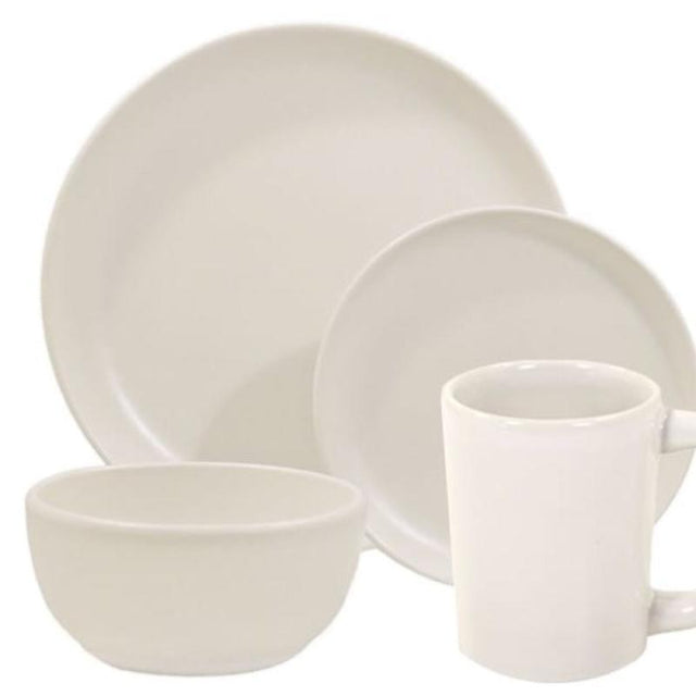4 piece place setting American White Matte