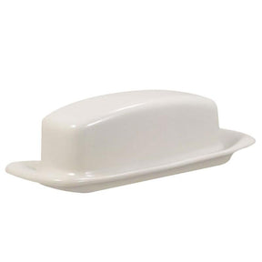 Butter Dish in American White Matte