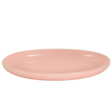 Ceramic Oval Serving Platter in American Matte Pink 12.5" x 9"