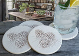 Dog Paw Coasters Set of 4
