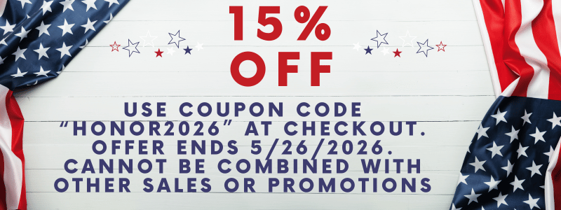 15% off Memorial Day Sale