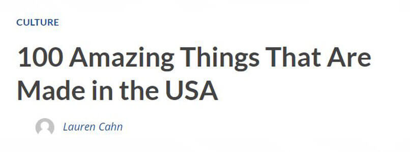 100 Amazing Things That Are Made in the USA pic