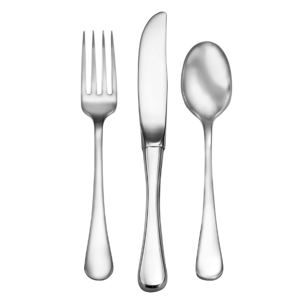 Liberty Tabletop Child Silverware Set of 3 shown on a white background.